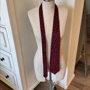 Ferrell Reed Geometric print silk Red Tie